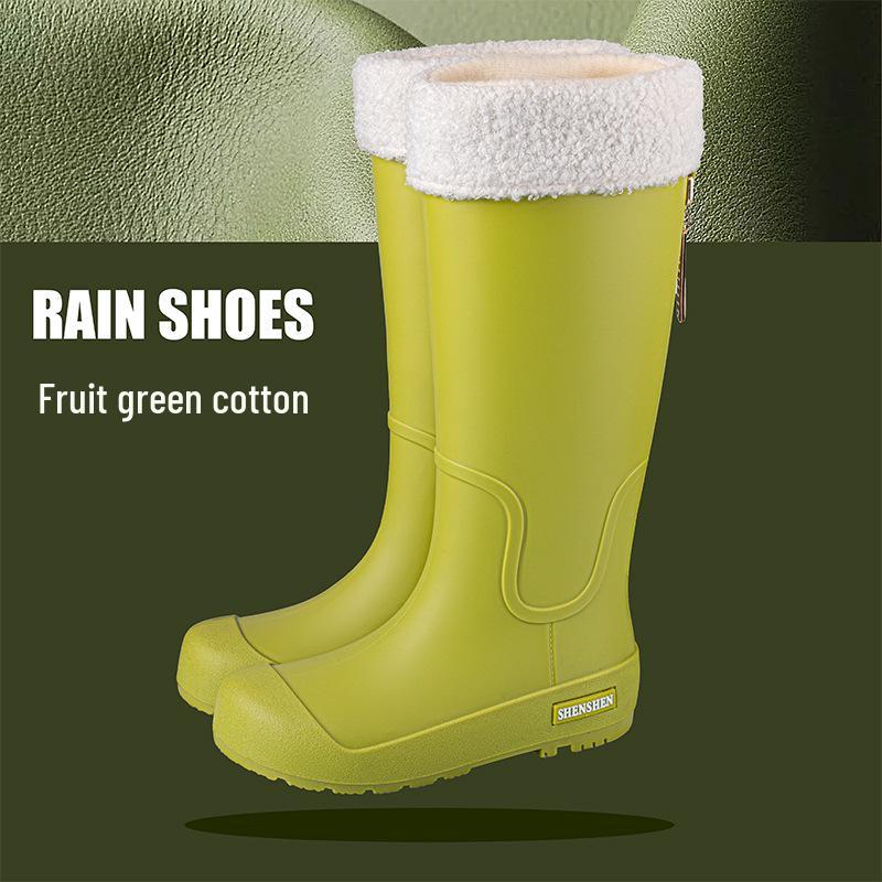 Korean Style Women's Fashion Waterproof Rain Boots - High Anti-Slip, Long Tube Outdoor Rubber Shoes