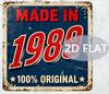 Vintage  Original D Flat Aluminum Sign  Retro x Inch Metal Wall Plaque Durable Outdoor Decoration