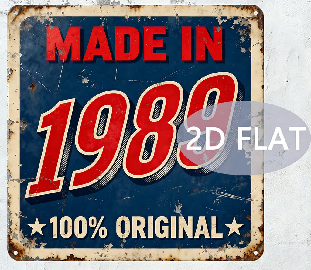Vintage Original D Flat Aluminum Sign Retro x Inch Metal Wall Plaque Durable Outdoor Decoration
