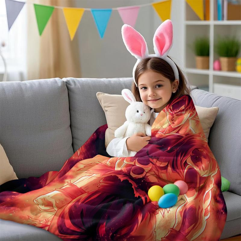 Anime  3D Dragon Ball Print Blanket Multifunctional Cover Blanket Soft Flannel Blanket Gift Blanket for Home Outdoor Leisure