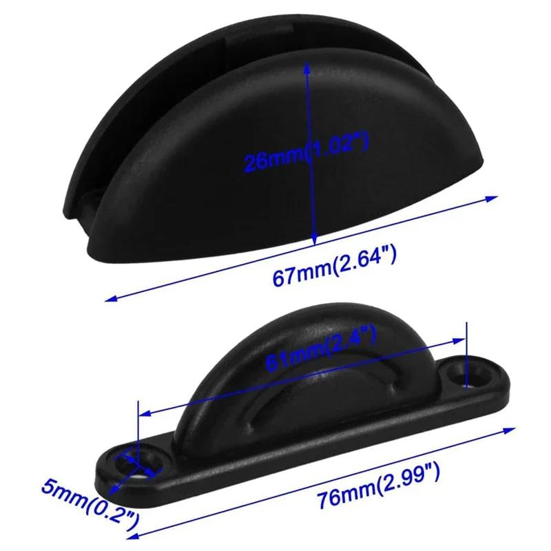 Butée de porte clip noir/blanc Rétenteur à ventouse de porte de cabine Attrape-fermoir Accessoires modifiés pour caravane Camping-car Bateau Camping-car
