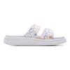 Li-Ning Comfortable Versatile Fashion Non-Slip Wear-Resistant Slide Sandals Women Footwear White Floral AGAV014-1