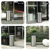 Stainless Steel Flip-Lid Trash Can