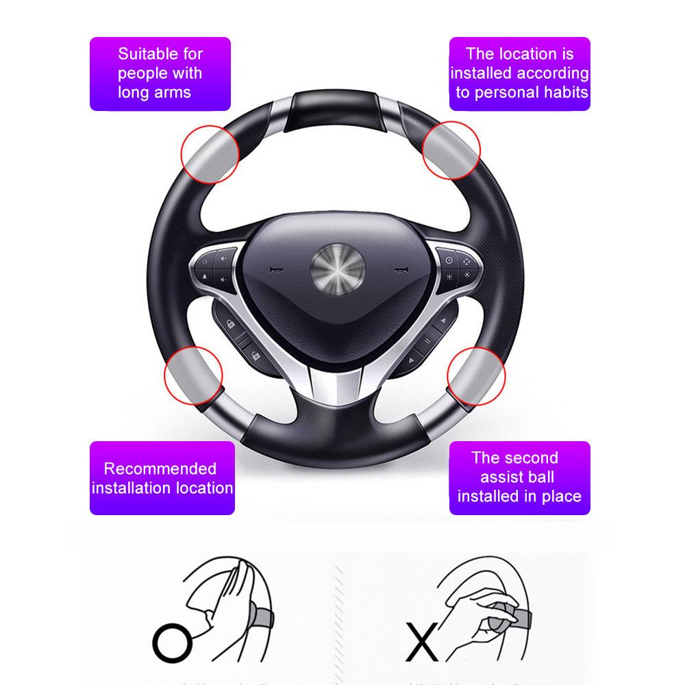 Car Steering Wheel Rotary Knob 360 Degree Rotation Metal Bearing Electric Handle Ball Assistant Manual Control Of Universal Join