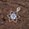 Dark Blue Cat'S Eye Gemstone 925 Sterling Silver Friend Gift Birthday Pendant PP-18-43