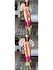 Spring/Summer 2026 European-Style Linen Print Dress - Casual Holiday Loose Fit