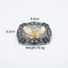 Vintage Cowhide Leather Eagle Belt - Western Cowboy Style for Youth & Stylish Guys