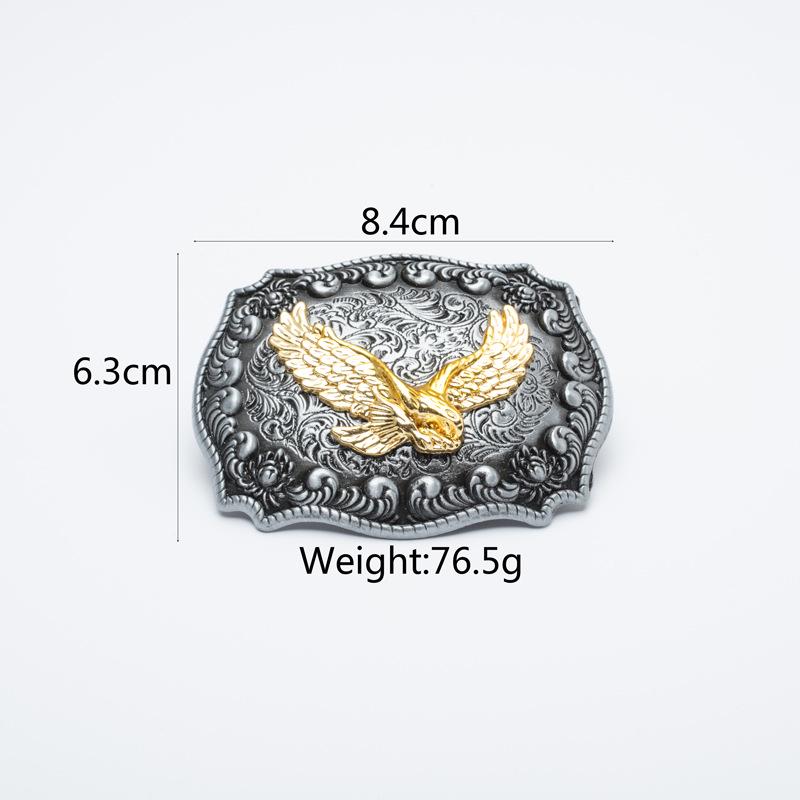 Vintage Cowhide Leather Eagle Belt - Western Cowboy Style for Youth & Stylish Guys