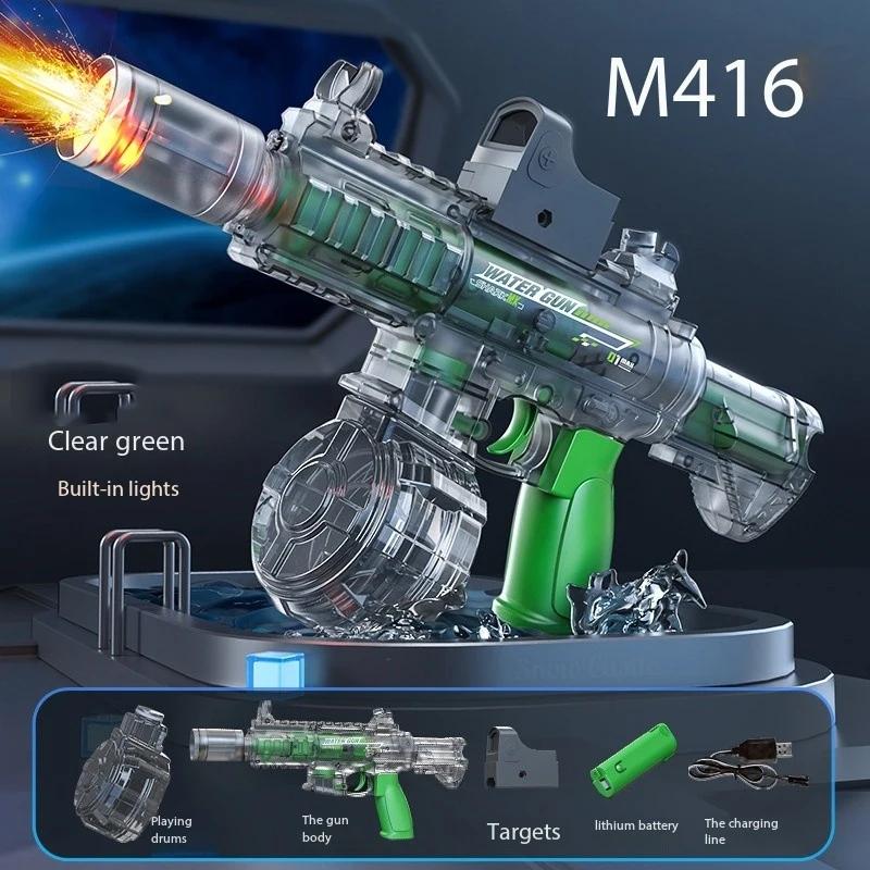 Non-Toxic New Water Gun M416 Electric Toy High Pressure Fully Automatic M416 Rifle Adult Children And Children Summer Games Beach Pool Toys