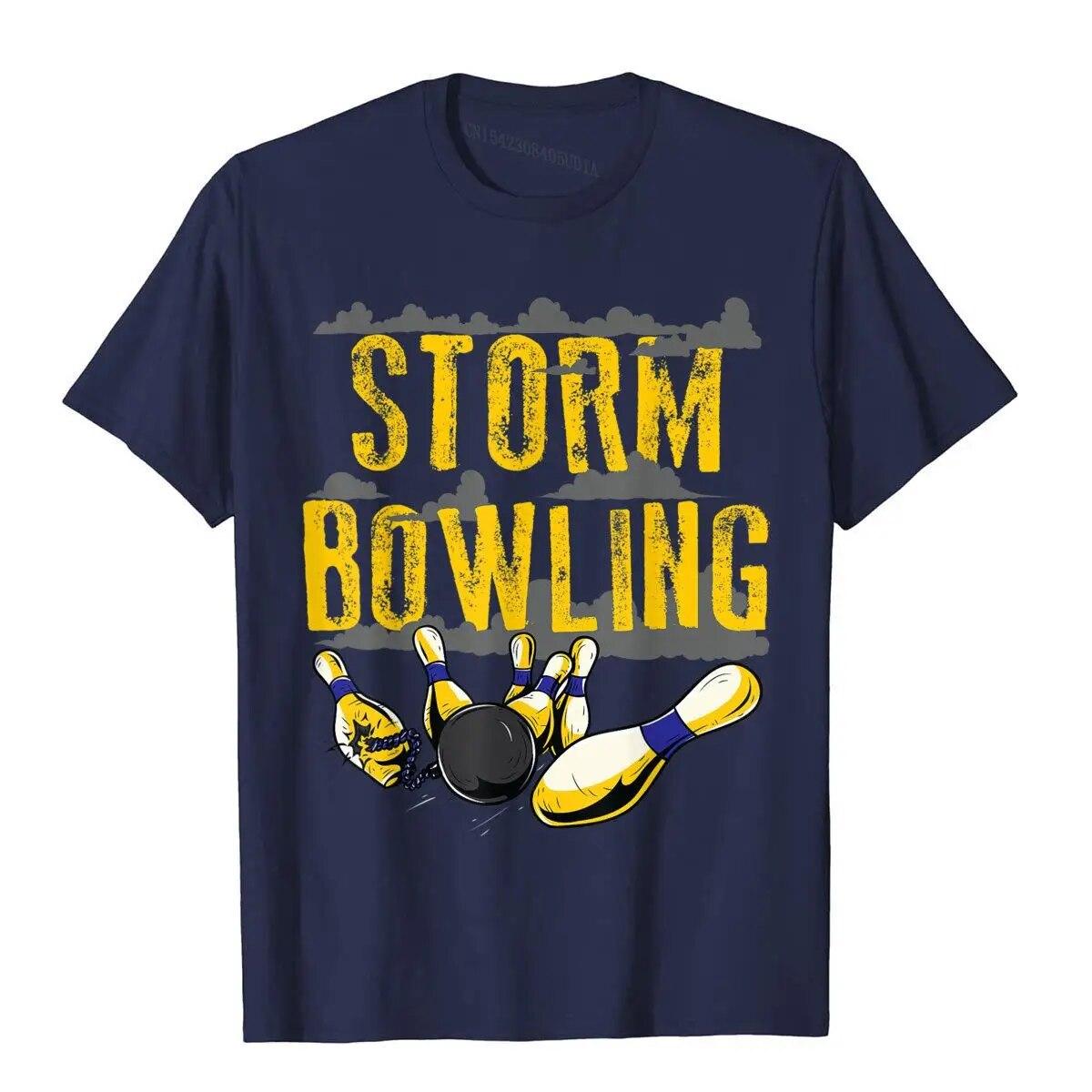 

Забавные одинаковые футболки для боулинга Storm Bowling, футболка с принтом Crazy, хлопковая футболка унисекс, семейная рождественская одежда L