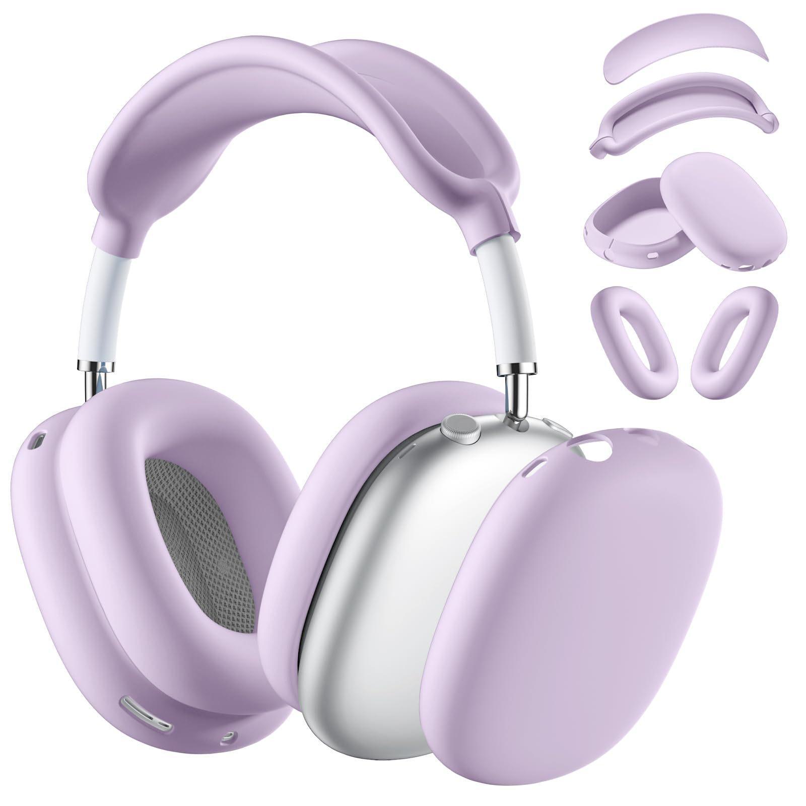 

Силіконовий захисний чохол для AirPods Max: Корпус навушників Bluetooth з кріпленням на голову four piece set фіолетовий
