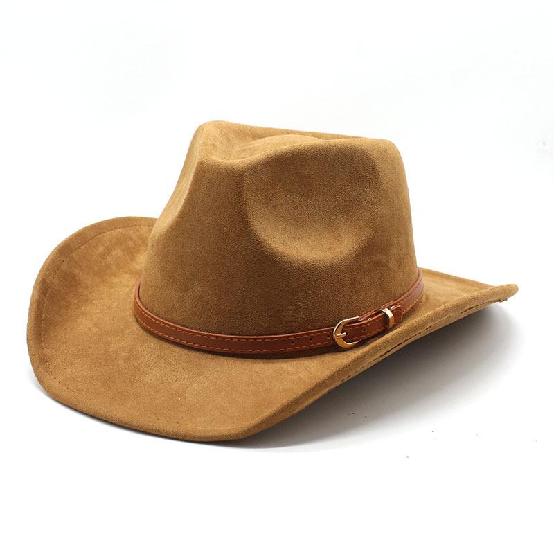 Minority Suede Top Hat Farm Style Western Cowboy Hat Men Ladies Jazz Hat
