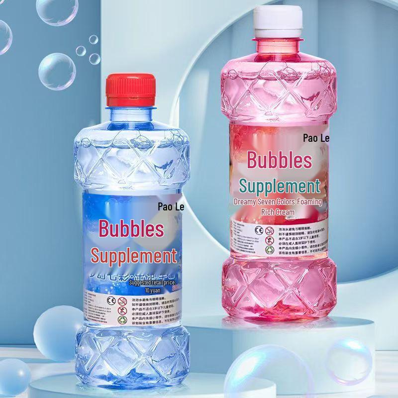 Verbesserte Nachfüllung für Seifenblasenmaschine: Konzentrierte Kinder-Seifenblasenlösung (Eingetütet)