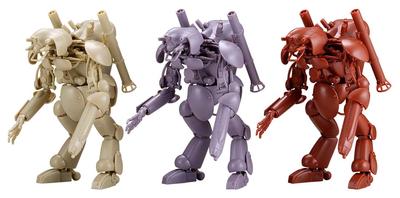 Kaiyodo Artpla ARTPLA Humanoid Onbemand Interceptor Grosserhund 3 Machine Set Schaal Ongeverfd Plastic Modelbouw Kit 1/35