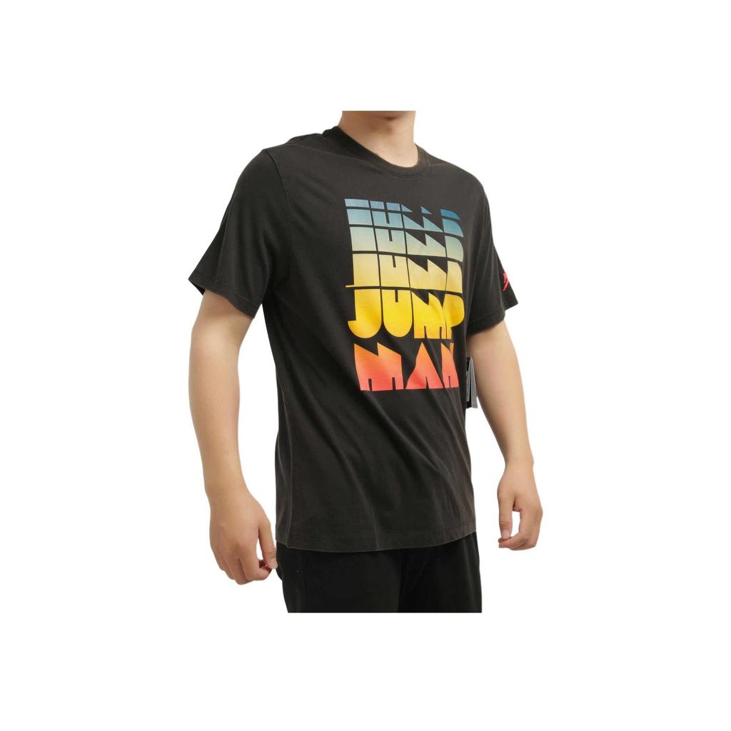 Air Jordan Retro Print Short Sleeve T-Shirt Men Tops Black CN3108-010