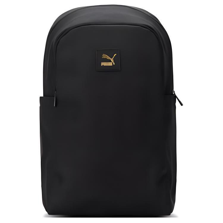 New PUMA Artificial Leather Laminated Fabric Backpack Medium Size Unisex Black 090252-01