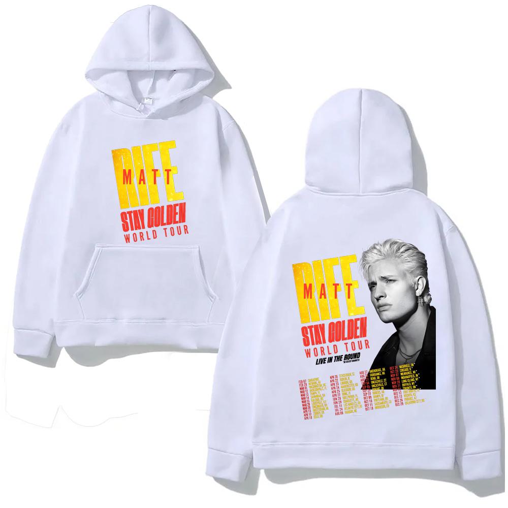 Stay Golden World Tour 2026 Live In The Round Hoodie Matt Rife NEW Hoodie Unisex Comfortable Gothic Clothes Long Sleeve Pullover