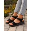 Women's Plus Size Roman Sandals Velcro Fish-Mouth Casual Outdoor Shoes