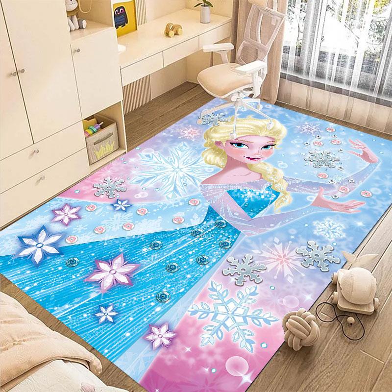 Elsa Pattern Rug with Magic - Non-slip Kitchen Mat, Outdoor Rug, Home and Bedroom Decor, Yoga Mat, Birthday Gift.
