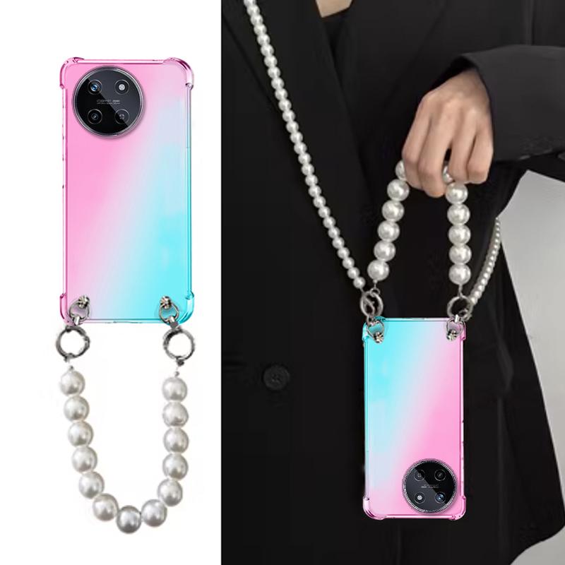 Чехол для телефона с жемчужным браслетом-цепочкой для OPPO Realme 11 4G 11X Pro Plus — фото 3