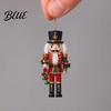 Indoor Christmas Fireplace Decorations Nutcracker Ornaments Durable Wooden Hanging Figurines Country Style Assorted Soldier Figures Decorations,