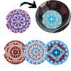 6 Pieces Crystal Car Coaster Rhinestone Coffee Milk Tea Cup Bottle Placemat Interior Automotive Portable Pad Round Mat