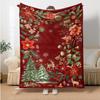 Festive Christmas  Flannel Thin Blankets Cozy Patterns for A Merry Holiday Flannel Blanket New Year Home Decoration Gift