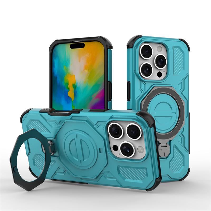 Magnetic Wireless Charge Cover For iPhone 15 16 17 Pro Max 16e Phone Holder Case iPhone 16 Pro Cover For iPhone 16 Pro Max Case