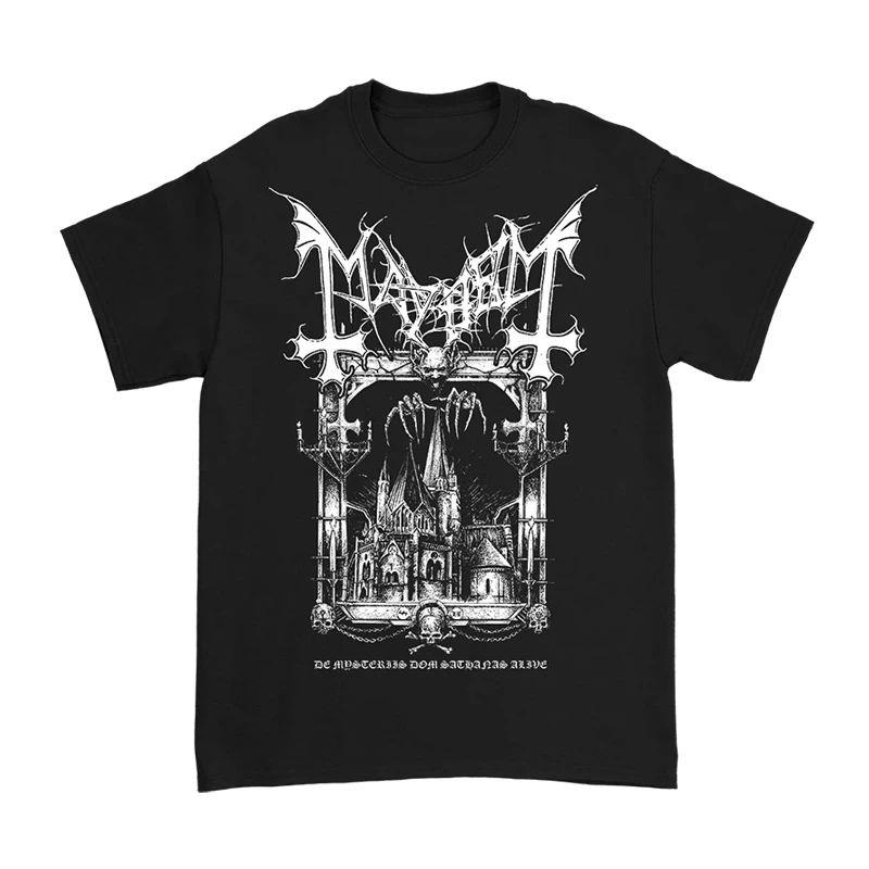 Y2K Goth Vintage Streetwear Heavy Metal Band Printed Short Sleeve  High Street Cotton Short Sleeves Sports Oversized Unisex