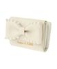 Maison De Fleur Ribbon Pearl Ivory Wallet, Women's,