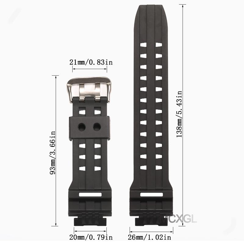 Pryskyřičný řemínek k hodinkám pro Casio GW9100 GW9200 Pánský TPU pásek Sportovní vodotěsné řemínky Camouflage doplňky