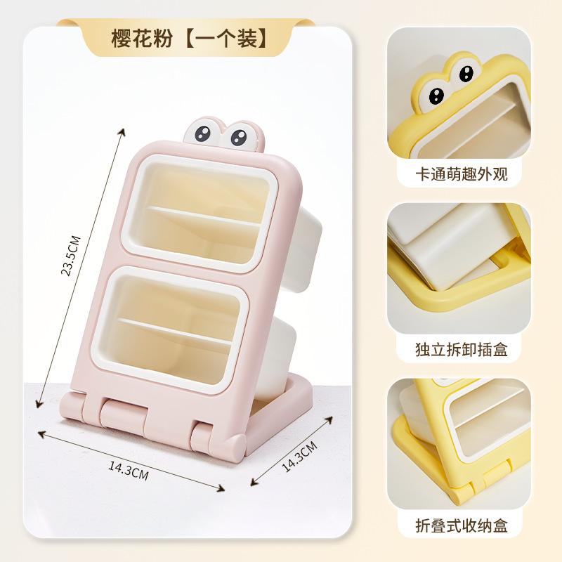 

Высококачественный детский стол для школьников с мультяшным рисунком, вместительный офисный ящик для хранения, полка, диагональный держатель для ручек