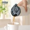 Tyeso French Press Cestovní hrnek 304 Nerezová ocel Přenosný Kávovar Cold Brew Čajové sítko Dvoustěnné Izolované Termoska