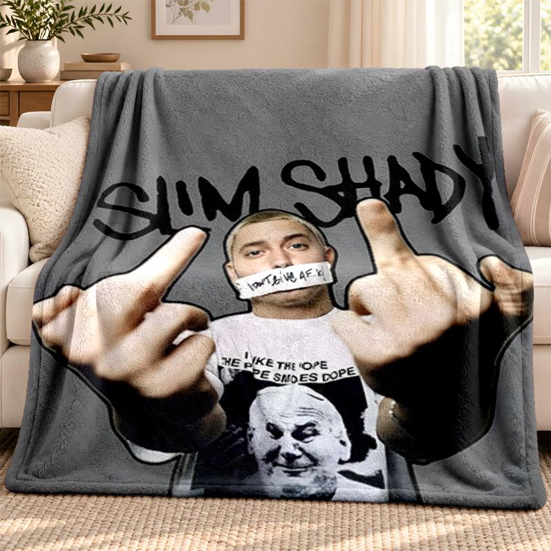 Eminem blanket Flannel Blanket Soft Cozy Plush Throw for Sofa Bed Lightweight Home Decoration Outdoor camping