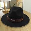 Hat Men's and Women's Felt Hat Fashion Personality Size Bull Head Jazz Hat Mongolian Tibetan Western Riding Sun Hat