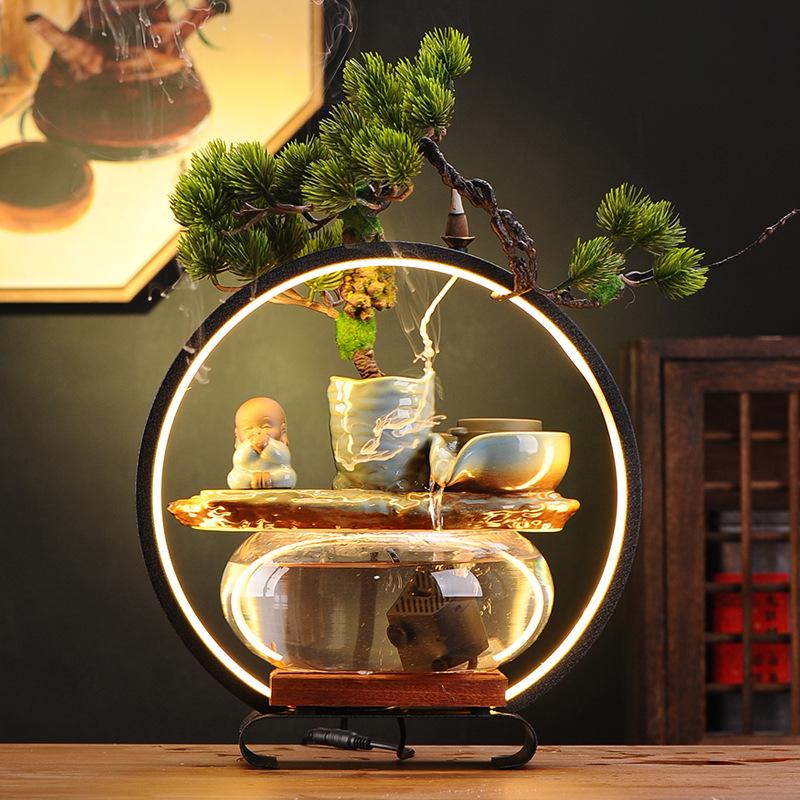 Waterfall Incense Burner Zen Home Decor Comfort Backflow Electric Smell For Home Candlestick Candle Melting Burner Zen Garden