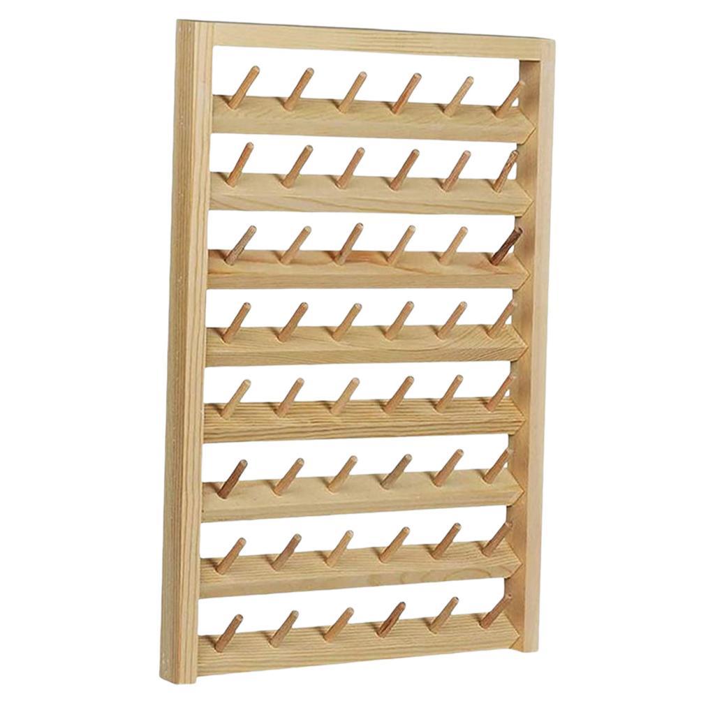 Spool Rack Wall Hanging Wooden Braiding Strings Sewing Thread Storage for