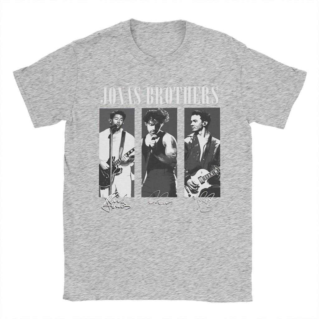 Casual Jonas Brothers Tour TShirt Men Crew Neck 100 Cotton T Shirt Short Sleeve Tees Gift Idea Tops