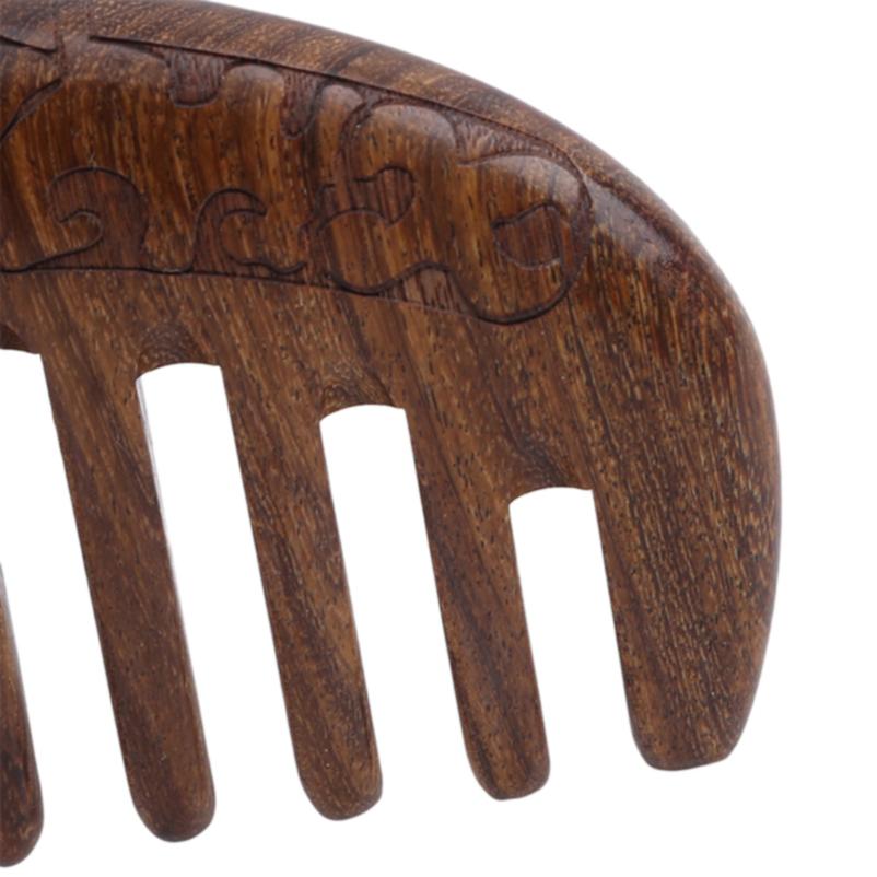 Sandalwood Massage Health Comb Double-sided Carved Comb