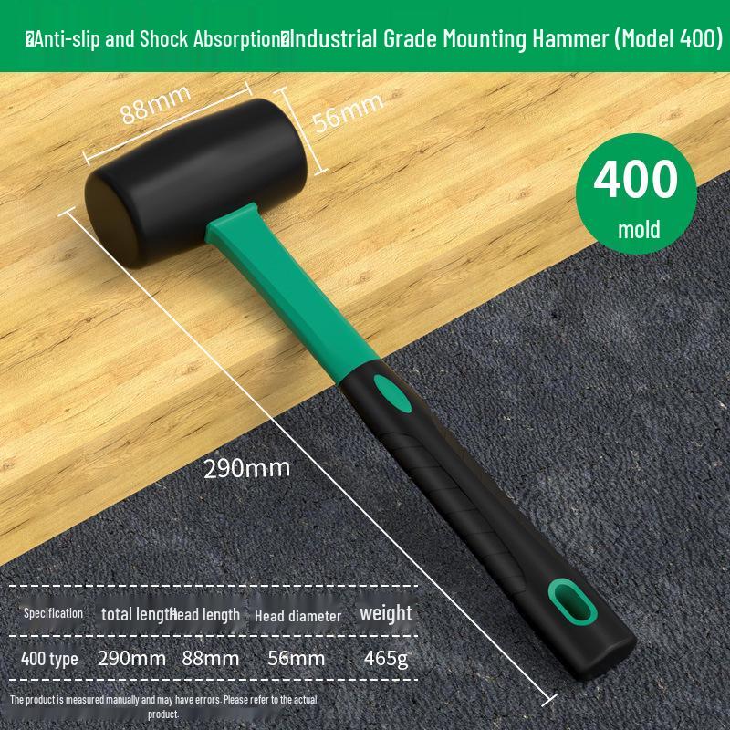 Industrial Grade Rubber Mallet for Home Renovation - Versatile Tile Tapping Hammer for Floor and Wall Installation.