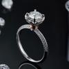 Silver Women Wedding Moissanite Engagement 1ct Moissanite Diamond Tarnish Free Waterproof Jewelry