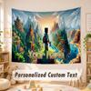 Custom Name Text Tapestry,Minecraft Boho Wall Hanging, Decorative Backdrop Tapestry For Room