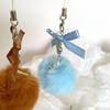 Plush Ball Shapes Key Chain Pendant Faux Furs Key Rings for Phones Cute Jewelry