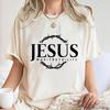 Jesus Way Truth Life Christian Tshirt Crown Of Thorns Graphic Tee Unisex Religious Top Christian Faith Shortsleeve Tshirt