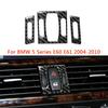För BMW 5-serie E60 E61 2004 2005 2006 2007 2008 2009 2010 Kolfiber Bilinteriör Mittkonsol Luftventil Utloppsskydd Dekorationslist