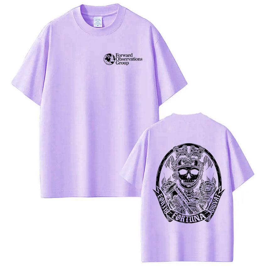 Forward Observations Group Skeleton Gothic Tshirts Unisex Women Fashion Oversized Casual Cotton Short Sleeve T Shirt Streetwear