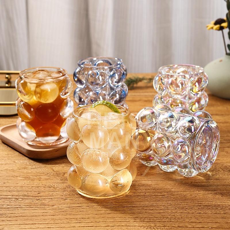 Irisierender Blasen-Glas-Kerzenhalter, Vintage-Textur-Vase für Heimdekoration & Hochzeits-Tischdekorationen