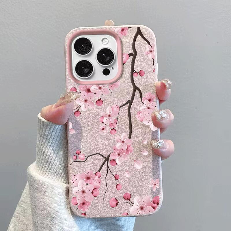 Case For RENO 15 15F 11F 12F 14 PRO 10 5 Lite 5F OPPO A3 A5 A6 PRO A2 A3X A5X A40 A94 Soft Pink Violet Flowers Matte Cover