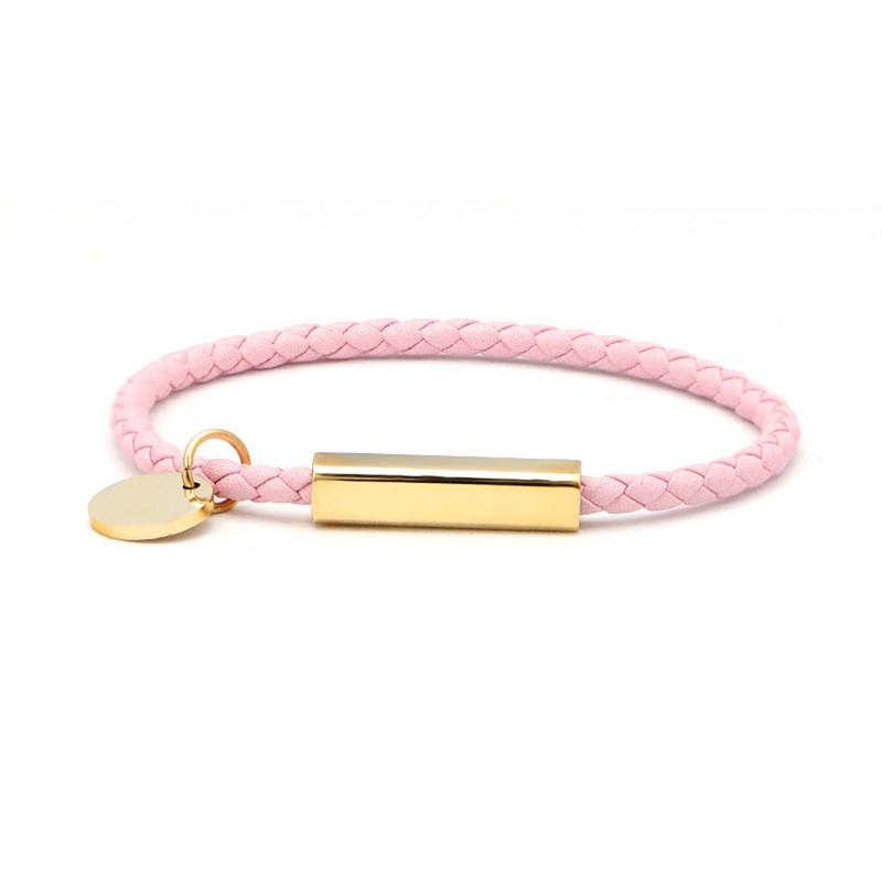 Edelstahl Leder Geflochtenes Armband Mit Magnetischem Verschluss Partner Minimalistisches Geometrisches Design Unisex Schmuck