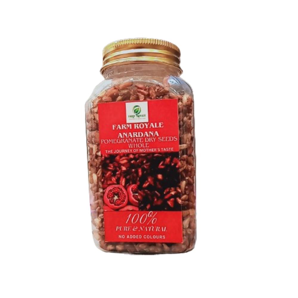 Farm Royale Dried Pomegranate Beej (Anardana) 200g | Tangy Anardana Whole | Natural & Farm Fresh